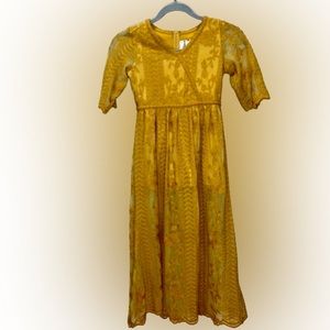 Girls Embroidered Lace Dress with Shorts | Sz 8 | Pre-owned